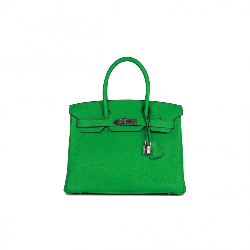 HERMES BIRKIN 30 BAMBOU CLEMENCE PALLADIUM HARDWARE (30cm)