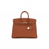 HERMES BIRKIN 25 GOLD TOGO GOLD HARDWARE HANDMADE (25cm)