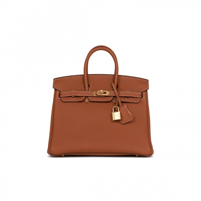 HERMES BIRKIN 25 GOLD TOGO GOLD HARDWARE HANDMADE (25cm)