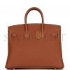 HERMES BIRKIN 25 GOLD TOGO GOLD HARDWARE HANDMADE (25cm)