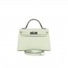 HERMES MINI KELLY SELLIER 20 VERT FIZZ EPSOM PALLADIUM HARDWARE (19*12*5.5cm)