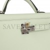 HERMES MINI KELLY SELLIER 20 VERT FIZZ EPSOM PALLADIUM HARDWARE (19*12*5.5cm)