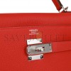 HERMES KELLY RETOURNE 32 GERANIUM TOGO PALLADIUM HARDWARE (32*23*10.5cm)