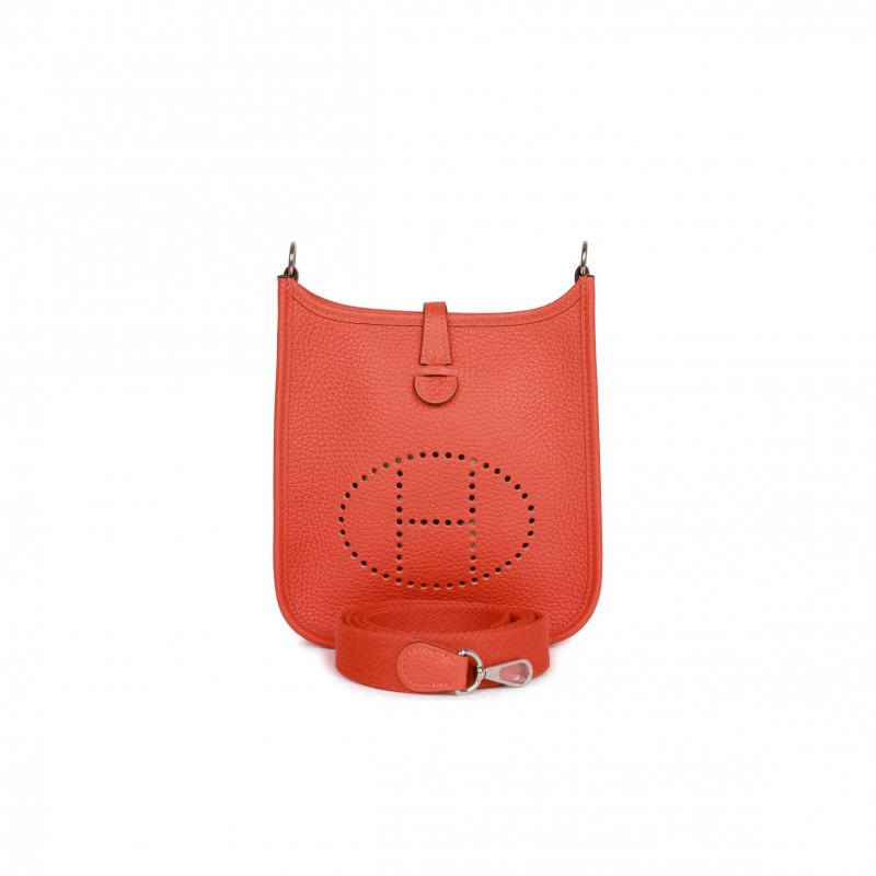 HERMES EVELYNE TPM FEU CLEMENCE PALLADIUM HARDWARE (17cm)