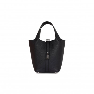 HERMES MASTER PICOTIN LOCK 18 CABAN CLEMENCE PALLADIUM HARDWARE (18*13*18cm)