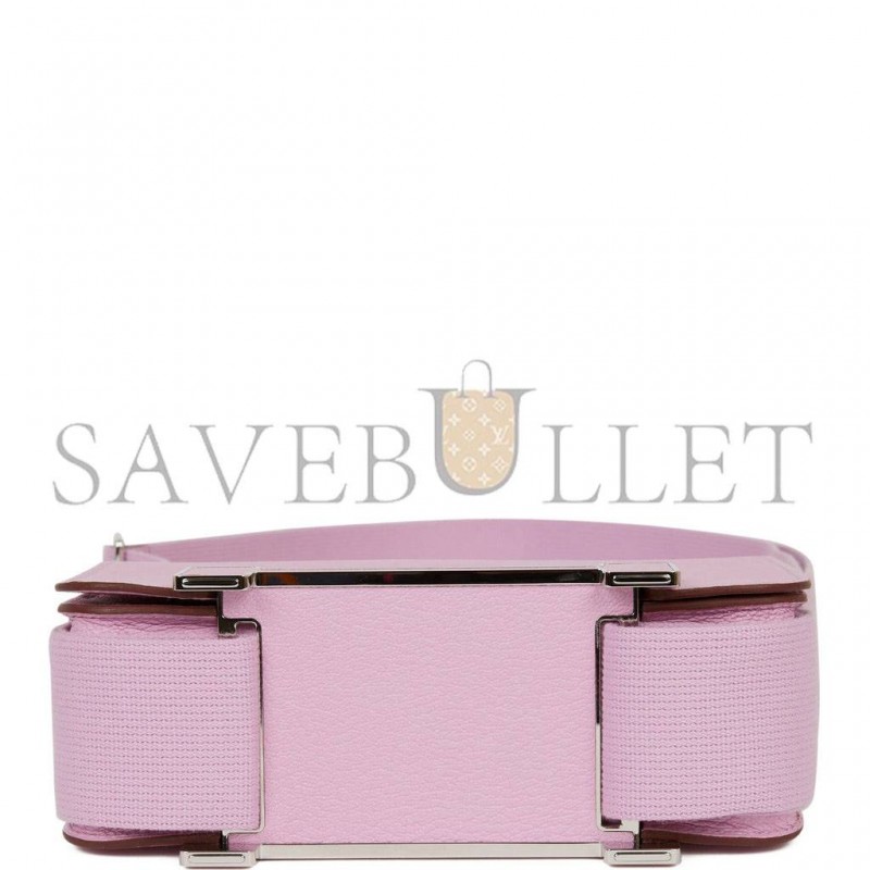 HERMES GETA MAUVE SYLVESTRE CHEVRE PALLADIUM HARDWARE (20.3*14*6.4cm)