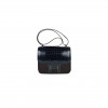 HERMES CONSTANCE 24 TRI-COLOR BLACK, BLEU BALTIQUE AND VERT ROUSSEAU SHINY ALLIGATOR PALLADIUM HARDWARE (24cm)