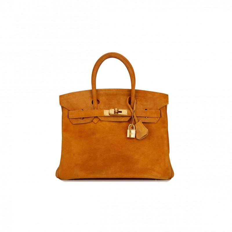 HERMES BIRKIN 30 ORANGE H DOBLIS GOLD HARDWARE (30cm)