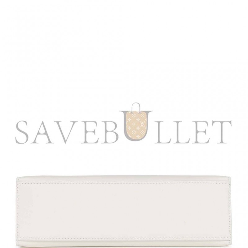 HERMES MINI KELLY POCHETTE WHITE SWIFT GOLD HARDWARE  (22*14*7cm)