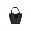 HERMES BLACK CLEMENCE PICOTIN LOCK 22CM PALLADIUM HARDWARE  (22cm)