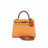 HERMES SPECIAL ORDER (HSS) KELLY SELLIER 25 JAUNE AMBRE AND GOLD EPSOM GOLD HARDWARE HANDMADE (25*17*7cm)