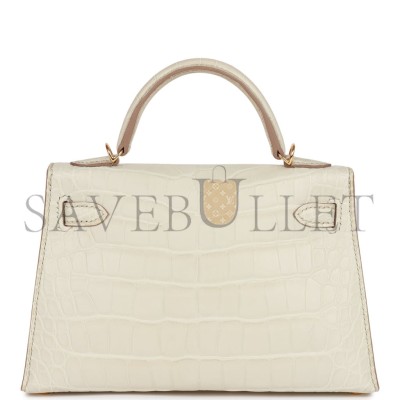 HERMES MASTER MINI KELLY MATTE ALLIGATOR GOLD HARDWARE (19*12*5.5cm) HERMES MASTER MINI KELLY MATTE ALLIGATOR GOLD HARDWARE (19*12*5.5cm)
