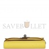 HERMES MEDIUM KELLY DEPLIANT WALLET JAUNE CITRON OSTRICH PALLADIUM HARDWARE (15*10*3cm)