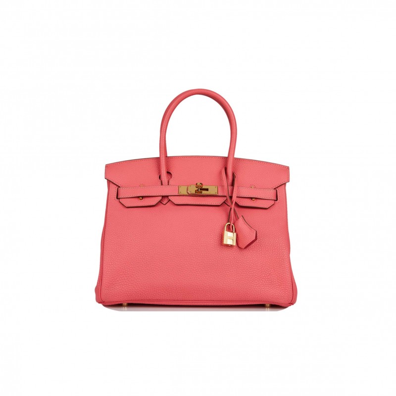 HERMES BIRKIN 30 ROSE LIPSTICK TOGO GOLD HARDWARE (30cm)