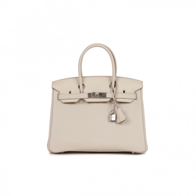 HERMES 3 EN 1 BIRKIN 30 BETON TOGO AND SWIFT PALLADIUM HARDWARE  (30cm)