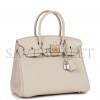 HERMES 3 EN 1 BIRKIN 30 BETON TOGO AND SWIFT PALLADIUM HARDWARE  (30cm)