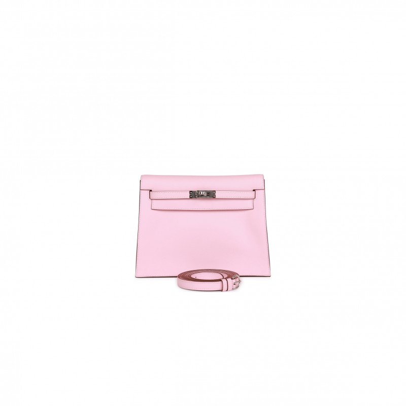 HERMES KELLY DANSE ROSE SAKURA SWIFT PALLADIUM HARDWARE (22*16*7cm)