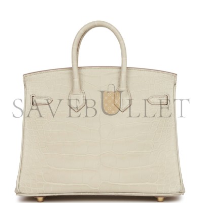 HERMES MASTER BIRKIN 25 MATTE ALLIGATOR GOLD HARDWARE (25*20*13cm) HERMES MASTER BIRKIN 25 MATTE ALLIGATOR GOLD HARDWARE (25*20*13cm)