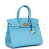 HERMES BIRKIN 30 CELESTE EPSOM GOLD HARDWARE (30cm)