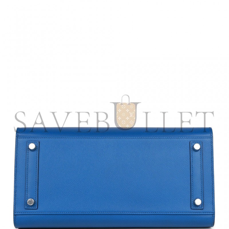 HERMES BIRKIN SELLIER 30 BLEU FRANCE EPSOM PALLADIUM HARDWARE 39822089420894 (30cm)