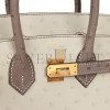 HERMES MASTER BIRKIN 25 OSTRICH BRUSHED GOLD HARDWARE (25*20*13cm)
