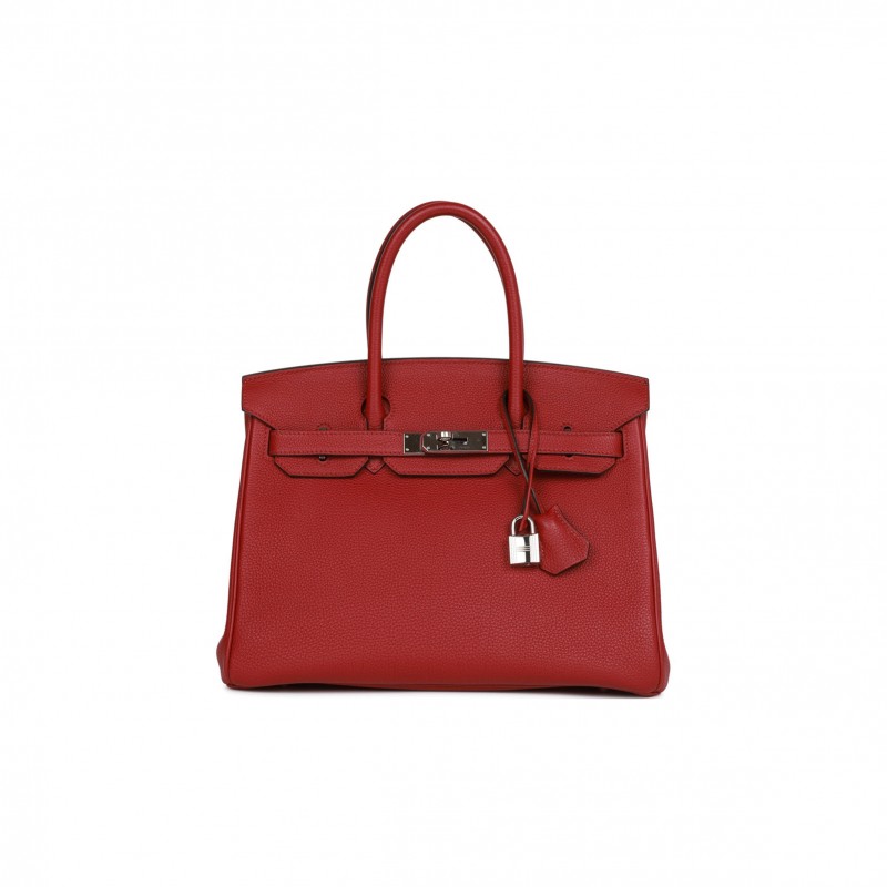 HERMES BIRKIN 30 ROUGE IMPERIAL TOGO PALLADIUM HARDWARE (30cm)