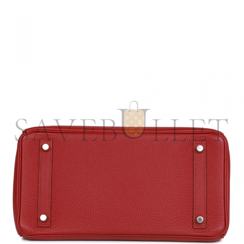 HERMES BIRKIN 30 ROUGE IMPERIAL TOGO PALLADIUM HARDWARE (30cm)