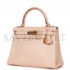 HERMES VINTAGE HERMES KELLY RETOURNE 28 ORANGE DALMATIAN BUFFALO GOLD HARDWARE(28*22*10cm)