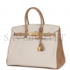 HERMES SPECIAL ORDER (HSS) BIRKIN 35 CRAIE AND TRENCH CLEMENCE BRUSHED GOLD HARDWARE (35*25*18cm)