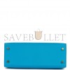 HERMES KELLY SELLIER 25 BLEU FRIDA CHEVRE GOLD HARDWARE   (25*17*7cm)