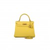 HERMES KELLY RETOURNE 28 LIME EVERCOLOR GOLD HARDWARE  (28*22*10cm)