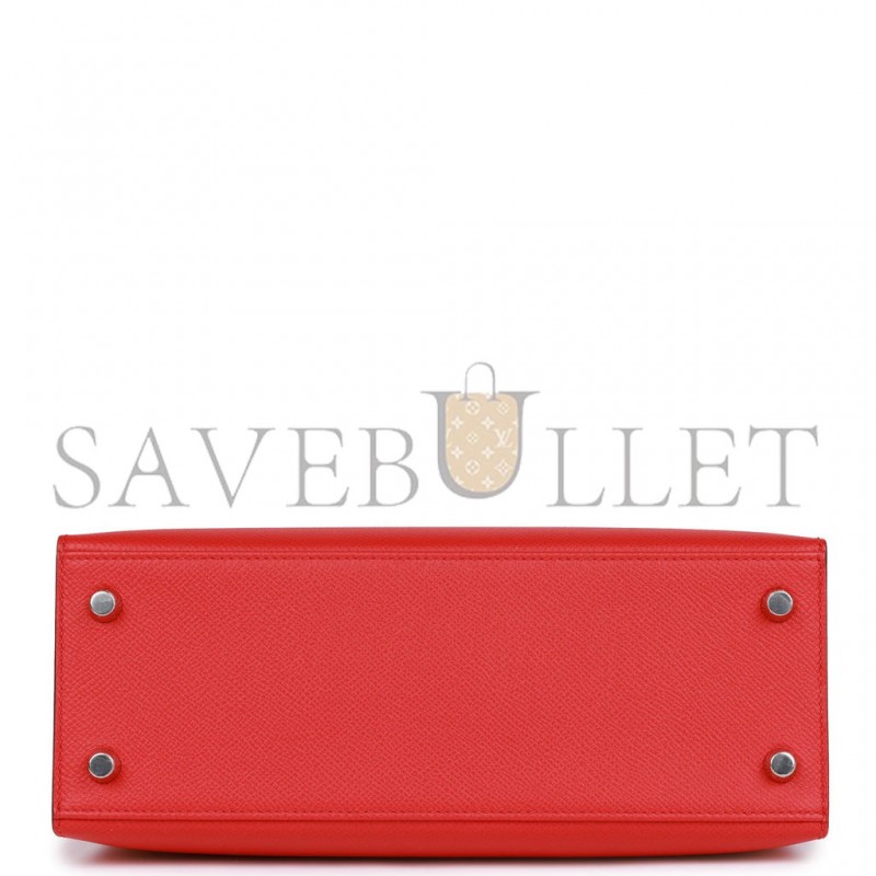 HERMES KELLY 25 EPSOM PALLADIUM HARDWARE (25*17*7cm)