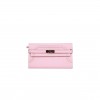 HERMES GHILLIES KELLY WALLET ROSE SAKURA SWIFT PALLADIUM HARDWARE (20cm)