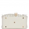 HERMES LINDY 26 WHITE EVERCOLOR GOLD HARDWARE (26*18*12cm)