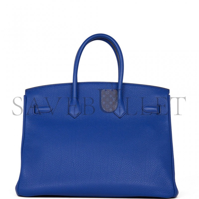 HERMES BIRKIN 35 BLEU ELECTRIC TOGO PALLADIUM HARDWARE (35cm)