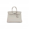 HERMES BIRKIN 35 GRIS PERLE TOGO PALLADIUM HARDWARE 39882110468190 (35cm)