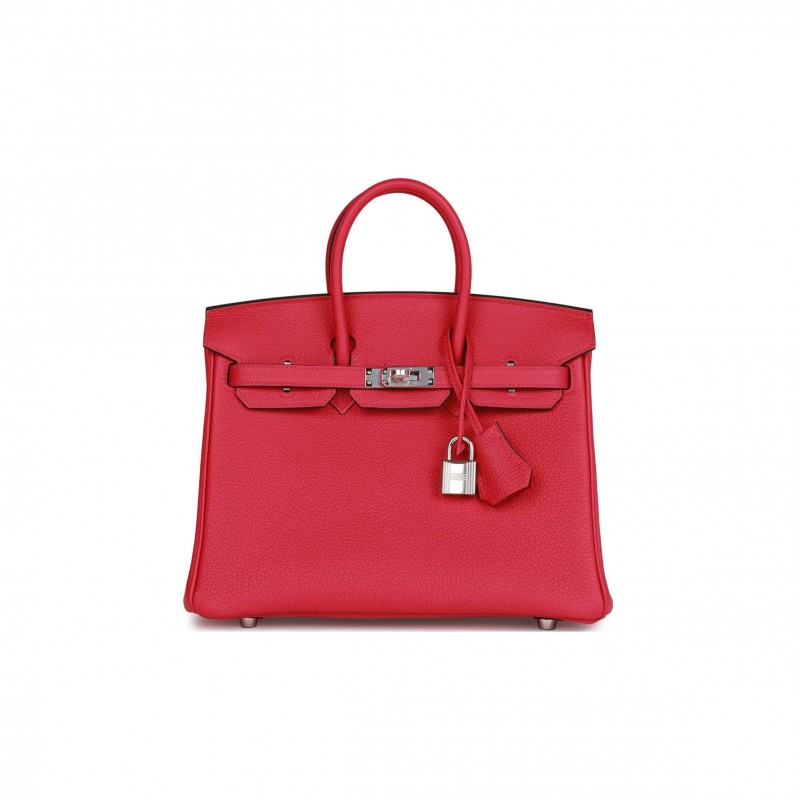 HERMES BIRKIN 25 ROSE MEXICO TOGO PALLADIUM HARDWARE (25cm)