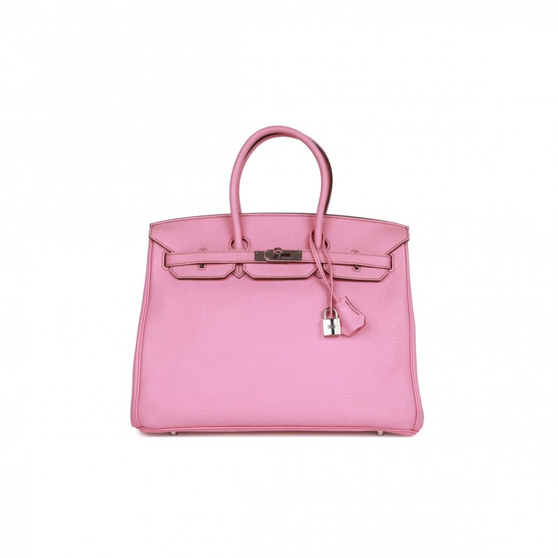 HERMES BIRKIN 35 BUBBLEGUM TOGO PALLADIUM HARDWARE (35cm)