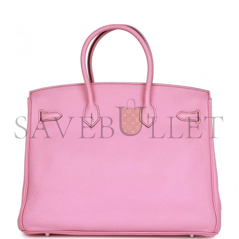 HERMES BIRKIN 35 BUBBLEGUM TOGO PALLADIUM HARDWARE (35cm)