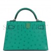 HERMES MASTER MINI KELLY SELLIER 20 VERT VERONE OSTRICH PALLADIUM HARDWARE(19*12*5.5cm) HERMES MASTER MINI KELLY SELLIER 20 VERT VERONE OSTRICH PALLADIUM HARDWARE(19*12*5.5cm)