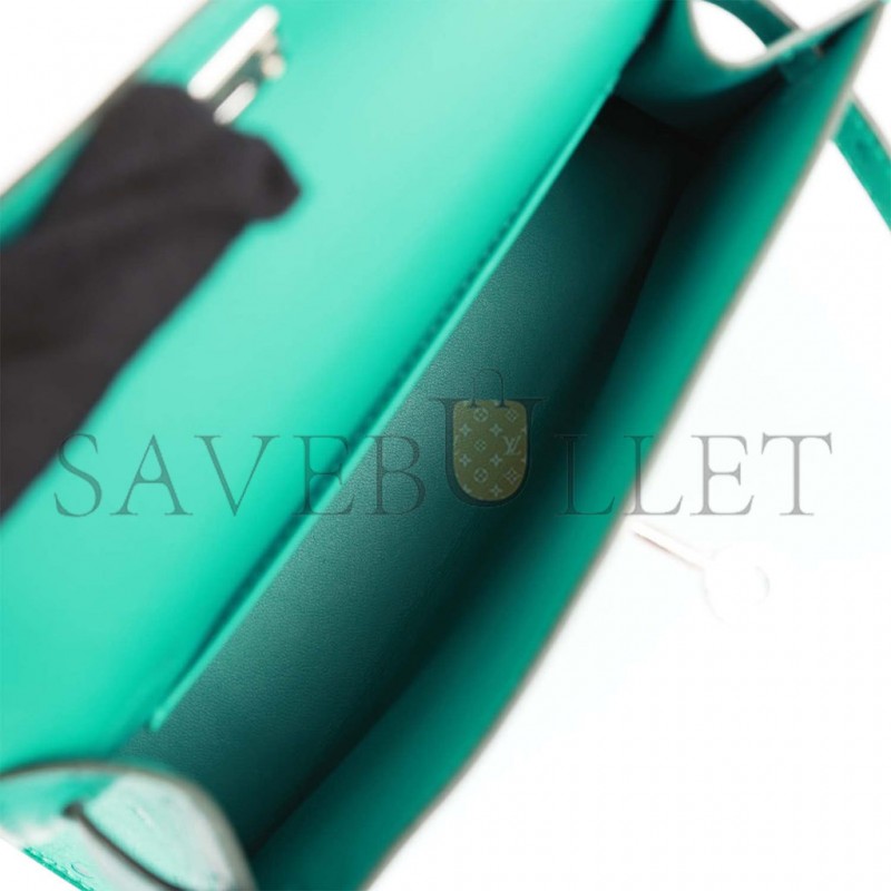 HERMES MASTER MINI KELLY SELLIER 20 VERT VERONE OSTRICH PALLADIUM HARDWARE(19*12*5.5cm) HERMES MASTER MINI KELLY SELLIER 20 VERT VERONE OSTRICH PALLADIUM HARDWARE(19*12*5.5cm)