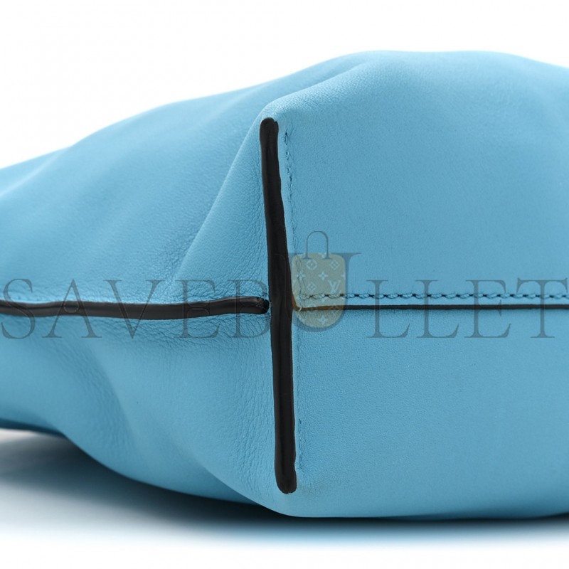 LOEWE CALFSKIN MINI FLAMENCO KNOT BAG CYAN (22*18*7cm)