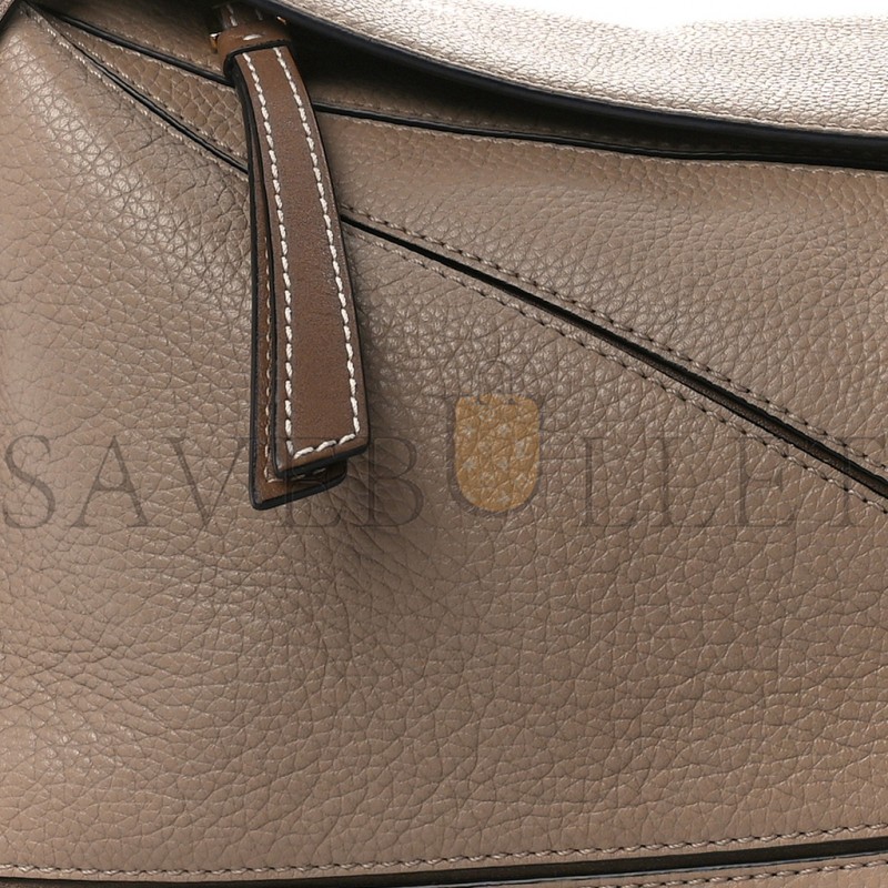 LOEWE GRAINED CALFSKIN SMALL PUZZLE BAG SAND MINK (24*16.5*10.5cm) 