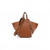 LOEWE CALFSKIN SMALL HAMMOCK SHOULDER BAG TAN (27*23*13cm)