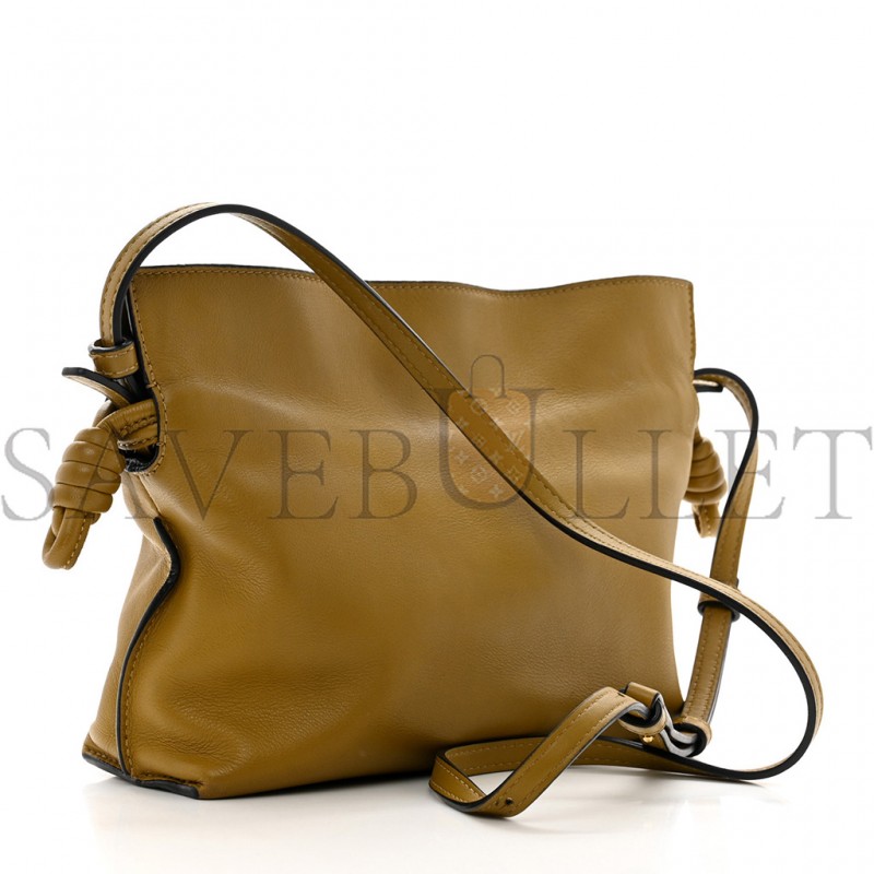 LOEWE CALFSKIN MINI FLAMENCO KNOT CLUTCH OCHRE (22*19*7cm)