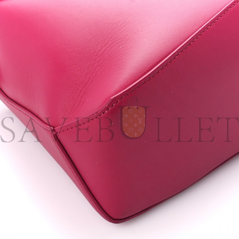 LOEWE SATIN CALFSKIN MONOCHROME SMALL PUZZLE EDGE BAG RUBY RED GLAZE (24*16.5*10.5cm) 