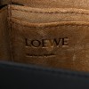 LOEWE CALFSKIN JACQUARD MINI GATE DUAL BAG BLACK (21*13*9cm)