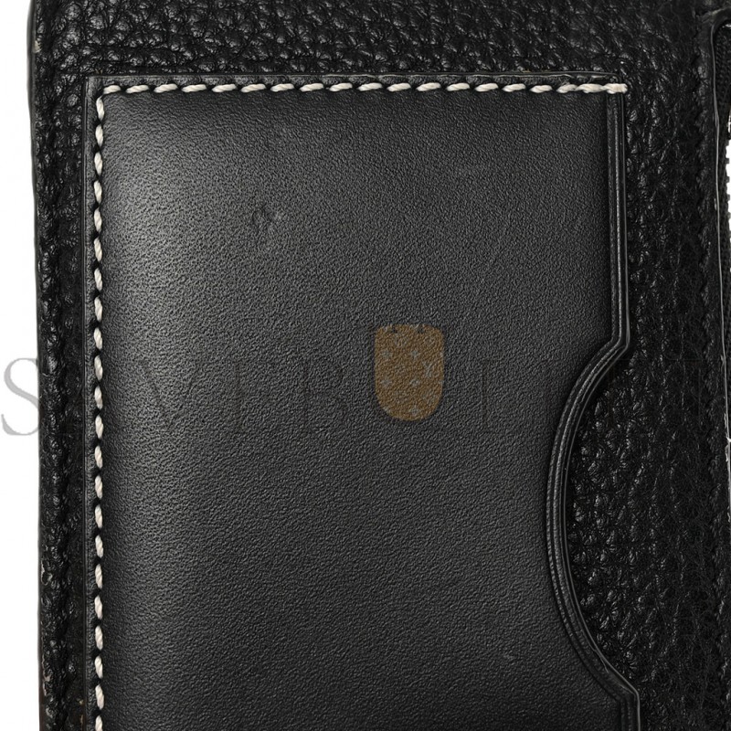 LOEWE SOFT GRAINED CALFSKIN COIN CARD HOLDER BLACK (12*7cm)