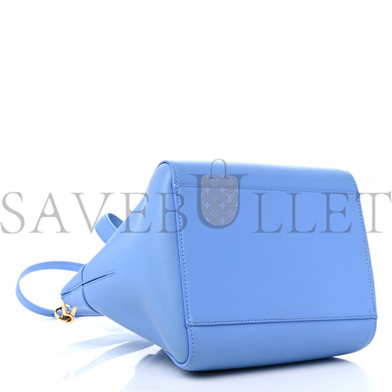 LOEWE CALFSKIN SMALL HAMMOCK NUGGET SHOULDER BAG CELESTINE BLUE (21*20*18cm)