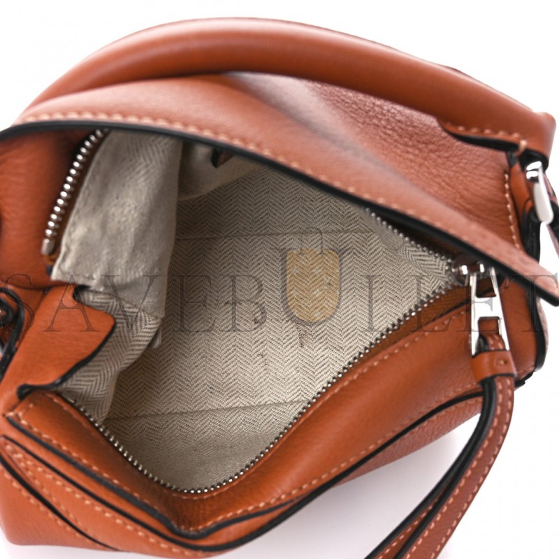 LOEWE CALFSKIN MINI PUZZLE BAG TAN (18*12.5*8cm)